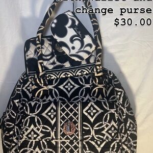 Vera Bradley Black and White Tote Bag
